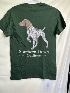 Southern Down Outfitters Forest Green Dog Graphic Short Sleeve Tee
